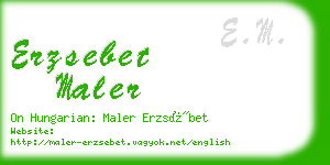 erzsebet maler business card